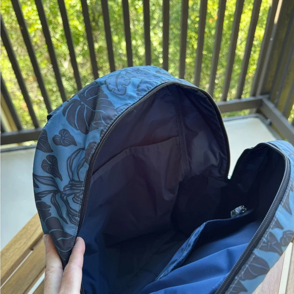 Lesportsac Blue and Black Leaf Backpack - Picture 7 of 9